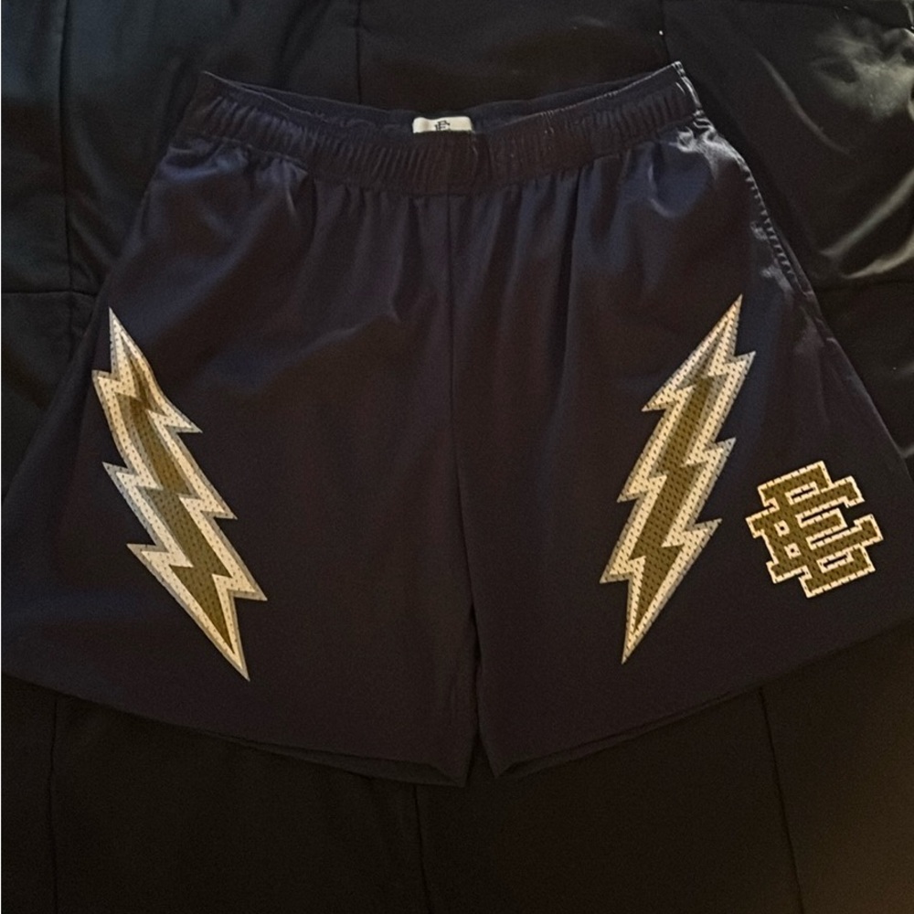 Eric Emanuel bundle 3 shorts Navy gold bolt, Black grey bolt, Solid black red